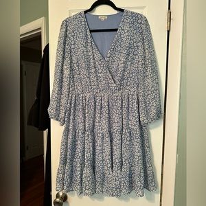 NWOT Jodifl Medium Blue Leopard Dress